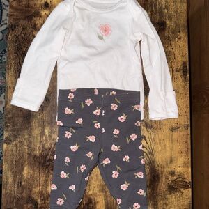 Carter's White Floral Baby Matching Set
